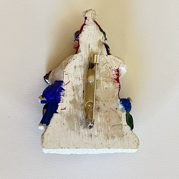 Snowman playing violin / 3 reading snow-kids christmas brooch. 2.5 in - Picture 11 of 13